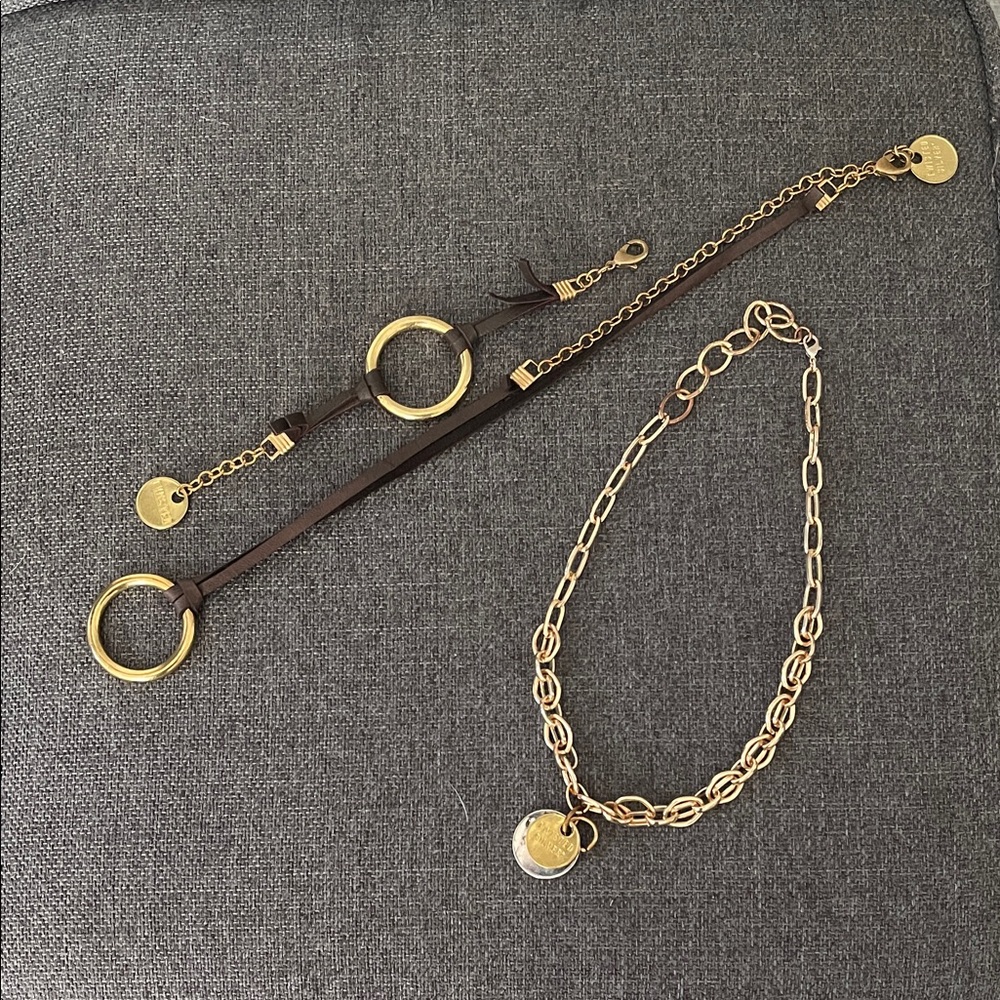 Twisted Silver Necklaces and Bracelet